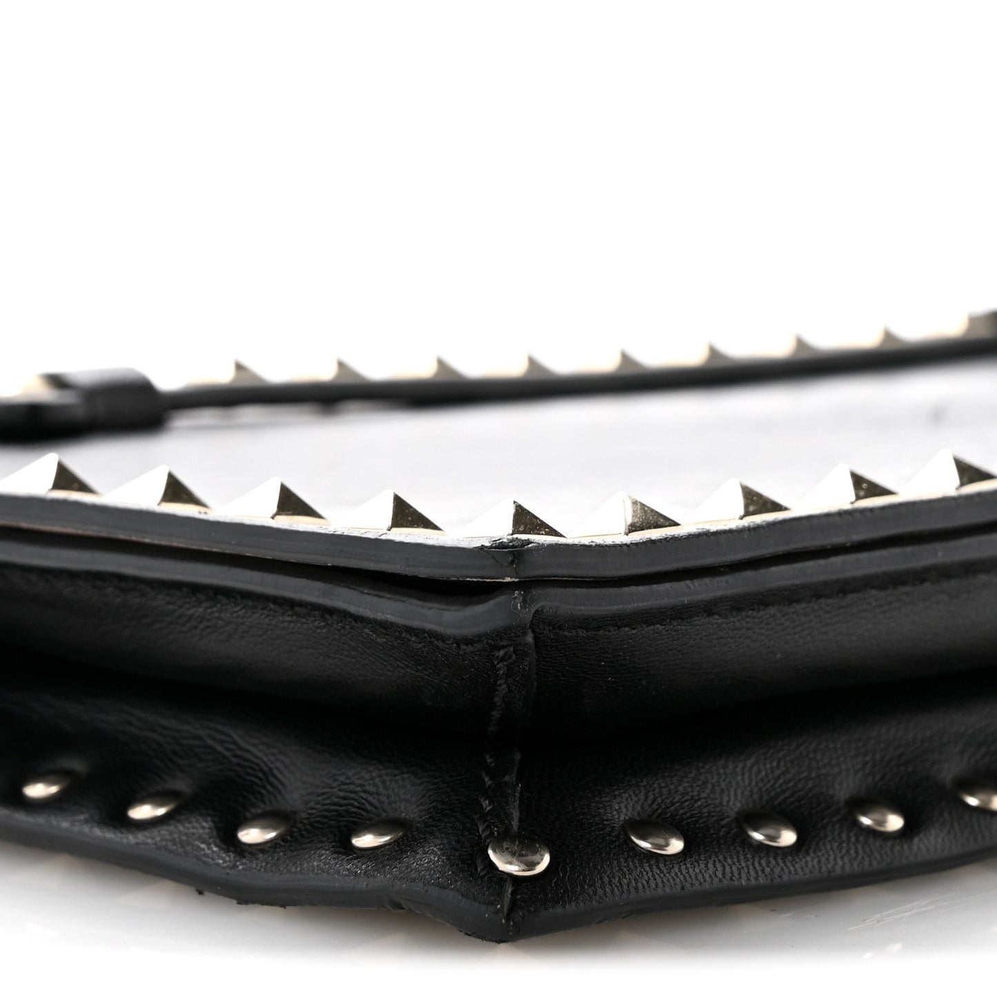 Nappa Rockstud Wristlet Clutch Black