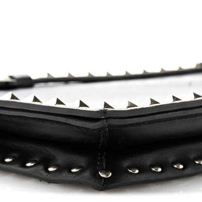 Nappa Rockstud Wristlet Clutch Black