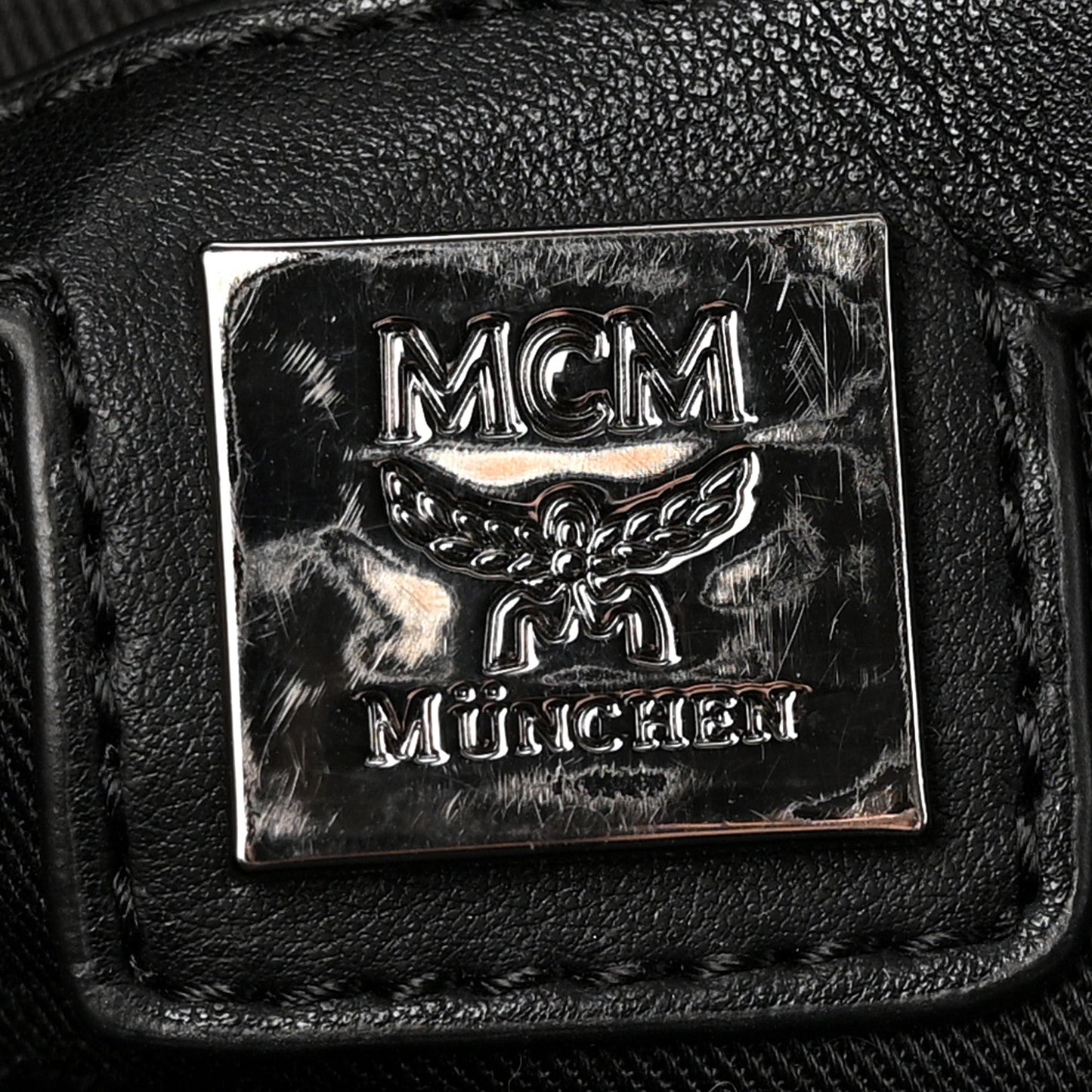 Nylon Monogram Studded Stark Medium Backpack Black