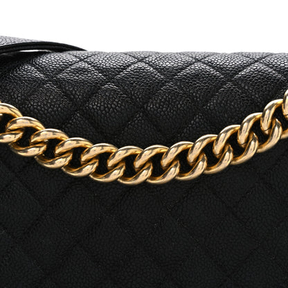Caviar Quilted New Medium Boy Flap Black