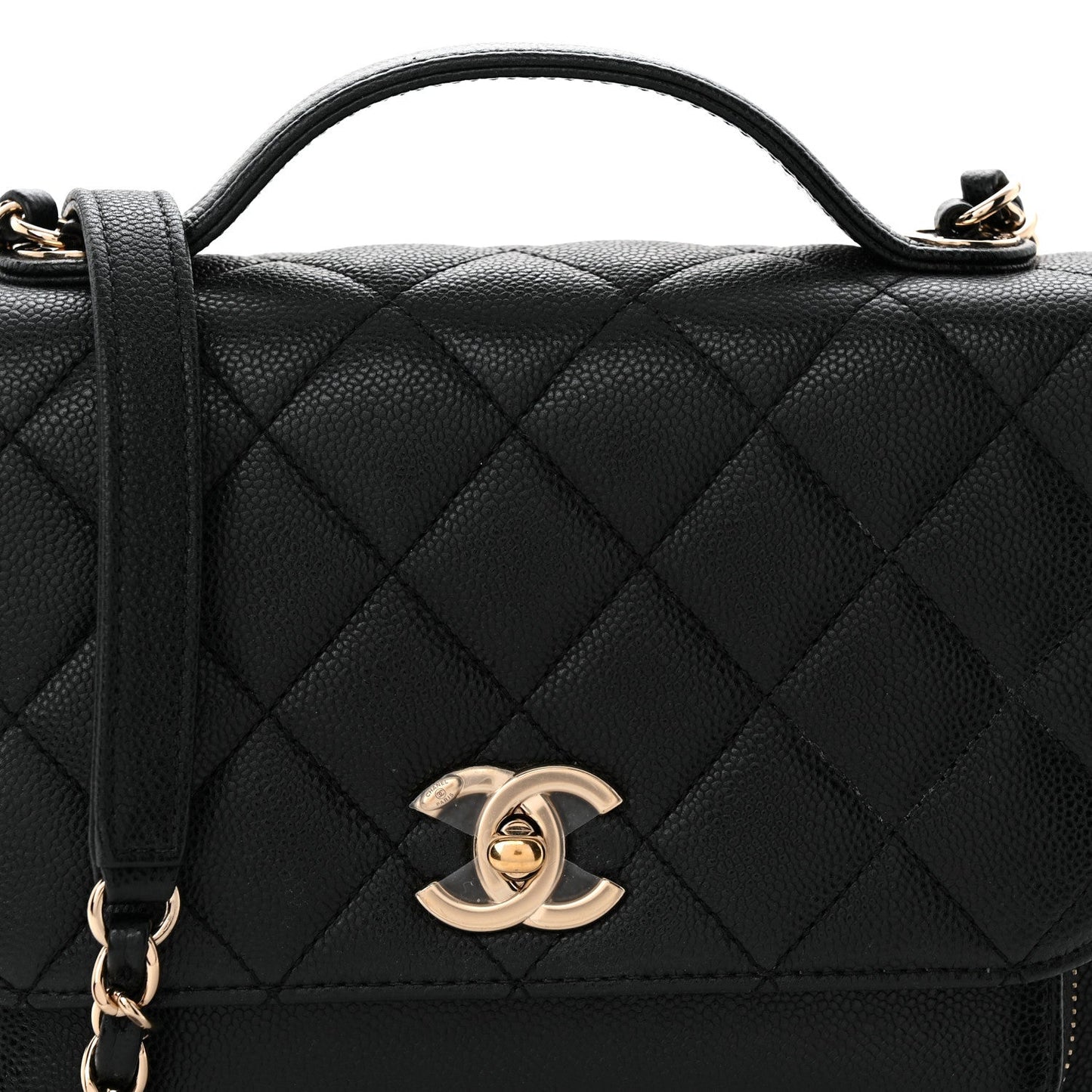 Caviar Quilted Medium Business Affinity Flap Black