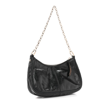 Lambskin Tassel Hobo Black