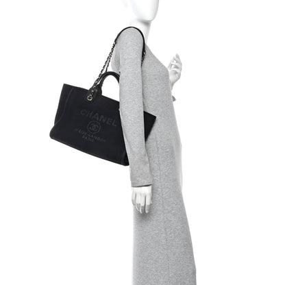 Mixed Fibers Small Deauville Tote Black