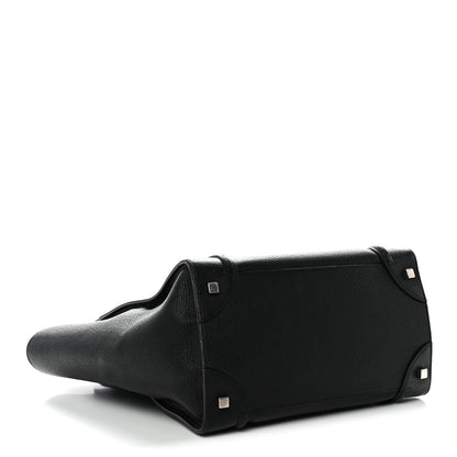 Drummed Calfskin Mini Luggage Black
