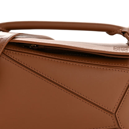 Satin Calfskin Mini Puzzle Bag Pecan