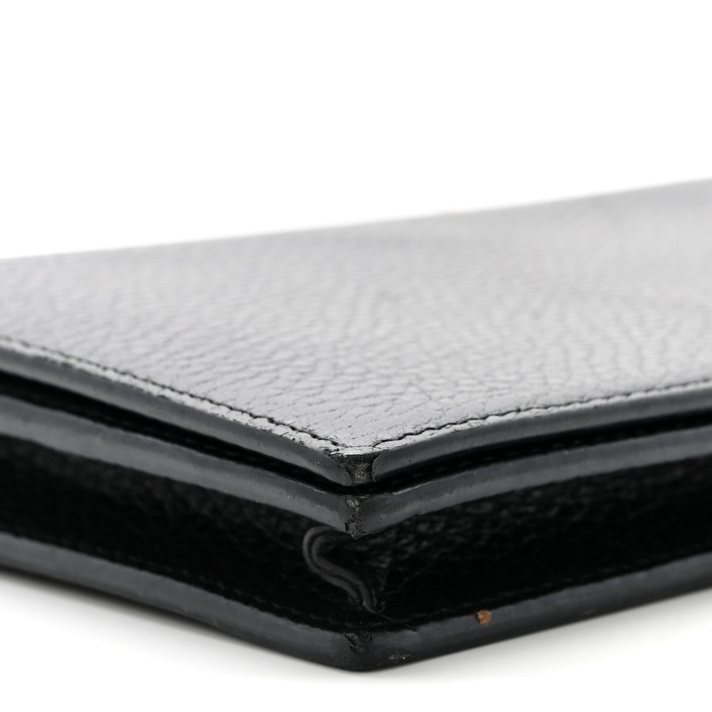 Dollar Calfskin Medium Betty Chain Wallet Black