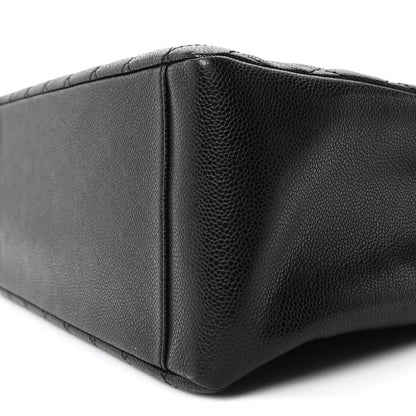 Caviar Quilted Grand Shopping Tote GST Black