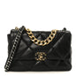 Lambskin Quilted Large Chanel 19 Flap Black