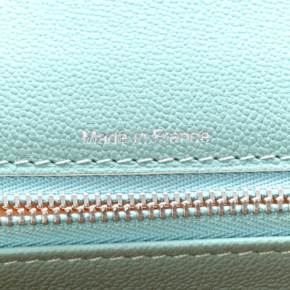 Grained Calfskin MM Brillant Satchel Light Blue