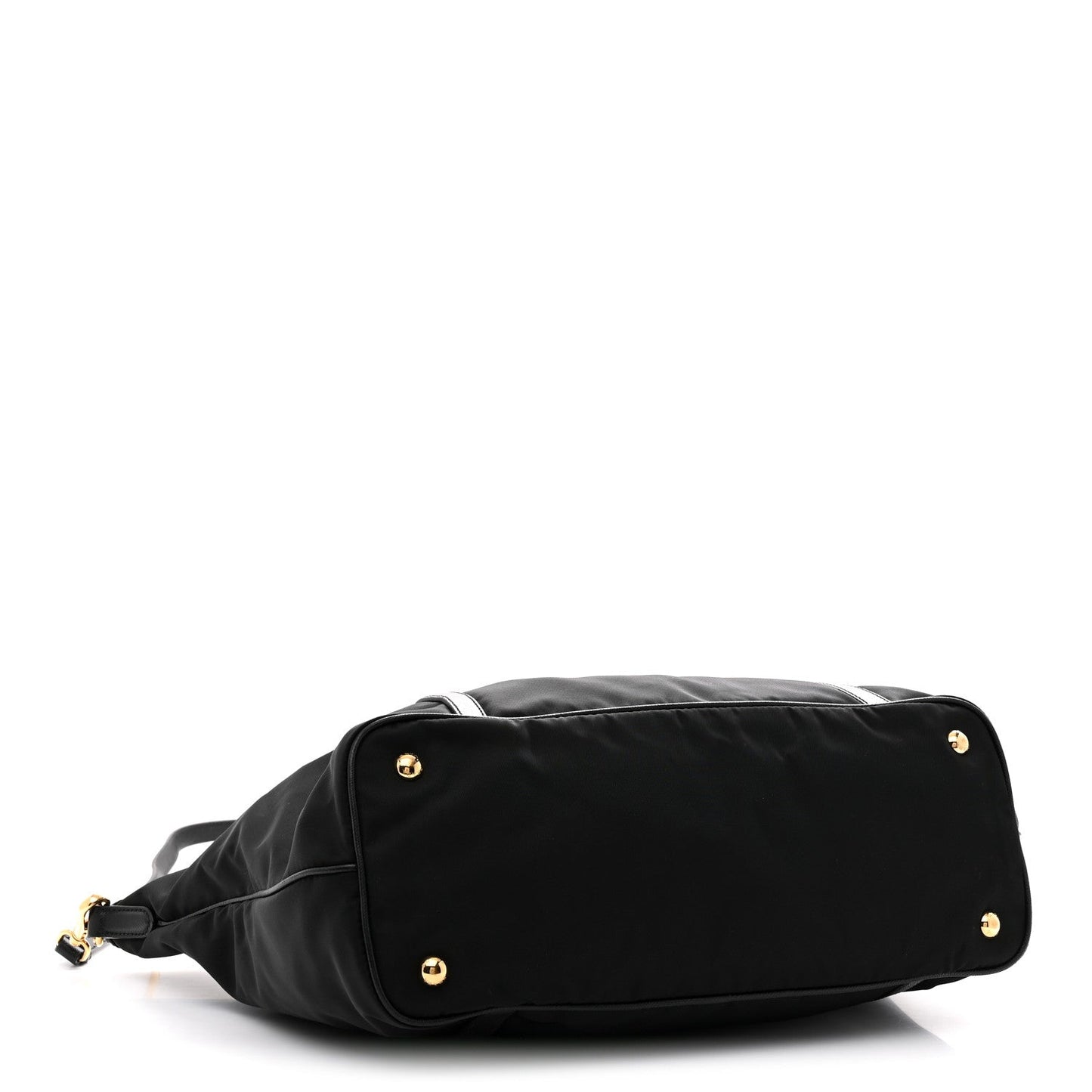 Saffiano Tessuto Nylon Shopping Tote Black
