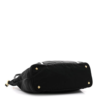 Saffiano Tessuto Nylon Shopping Tote Black