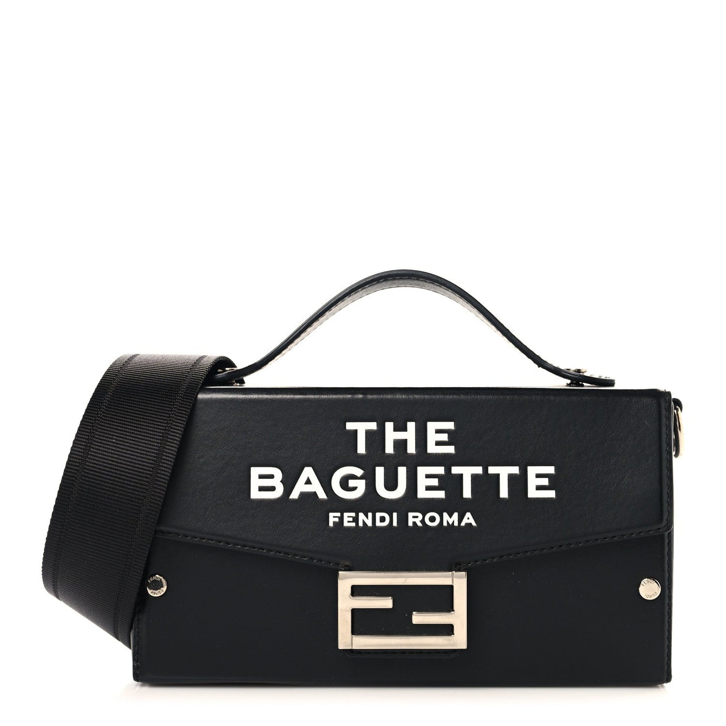 X MARC JACOBS Nappa Logo Baguette Soft Trunk Bag Black