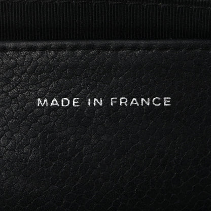 Lambskin Half Moon Wallet On Chain WOC Black