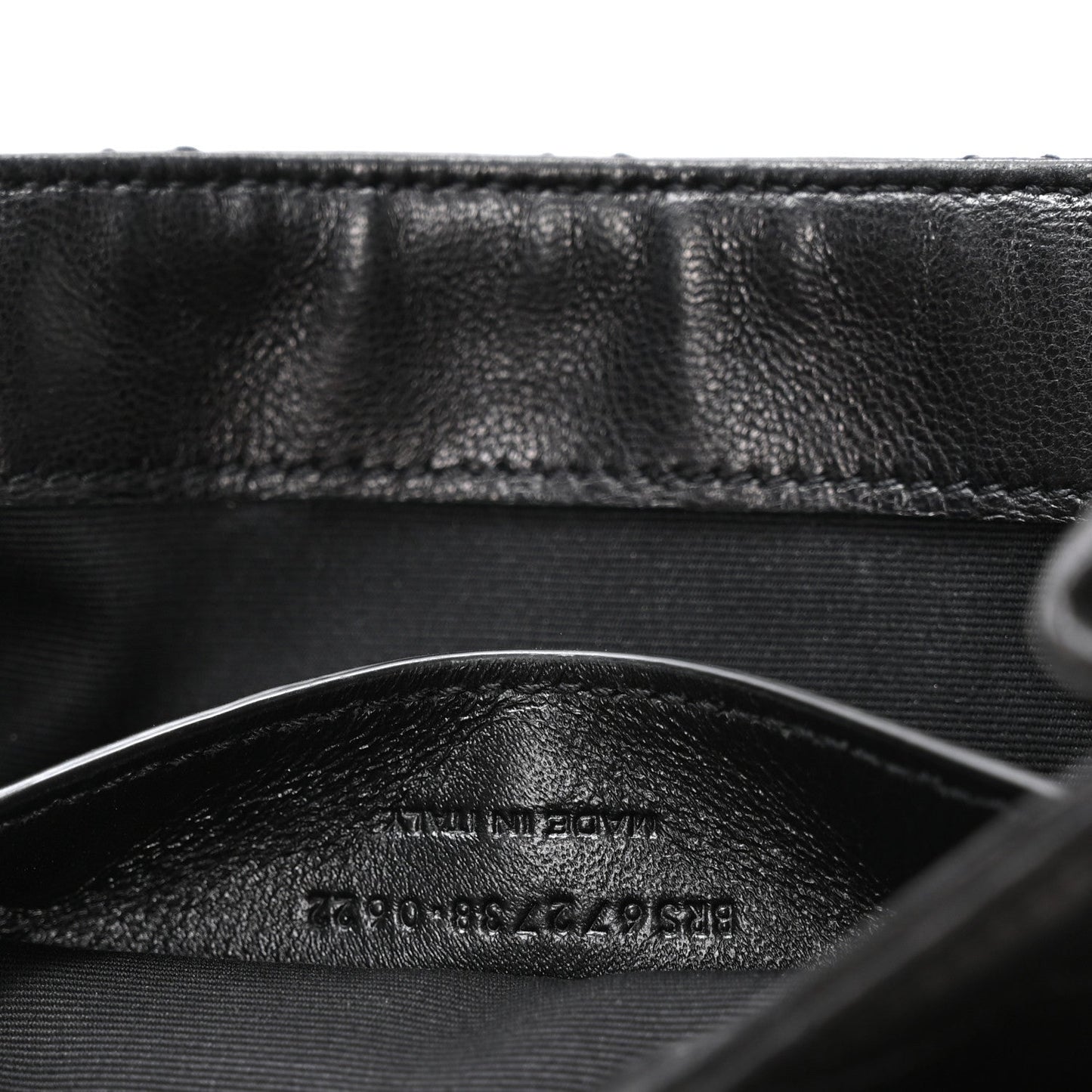 Lambskin Quilted Monogram Mini Nolita Black