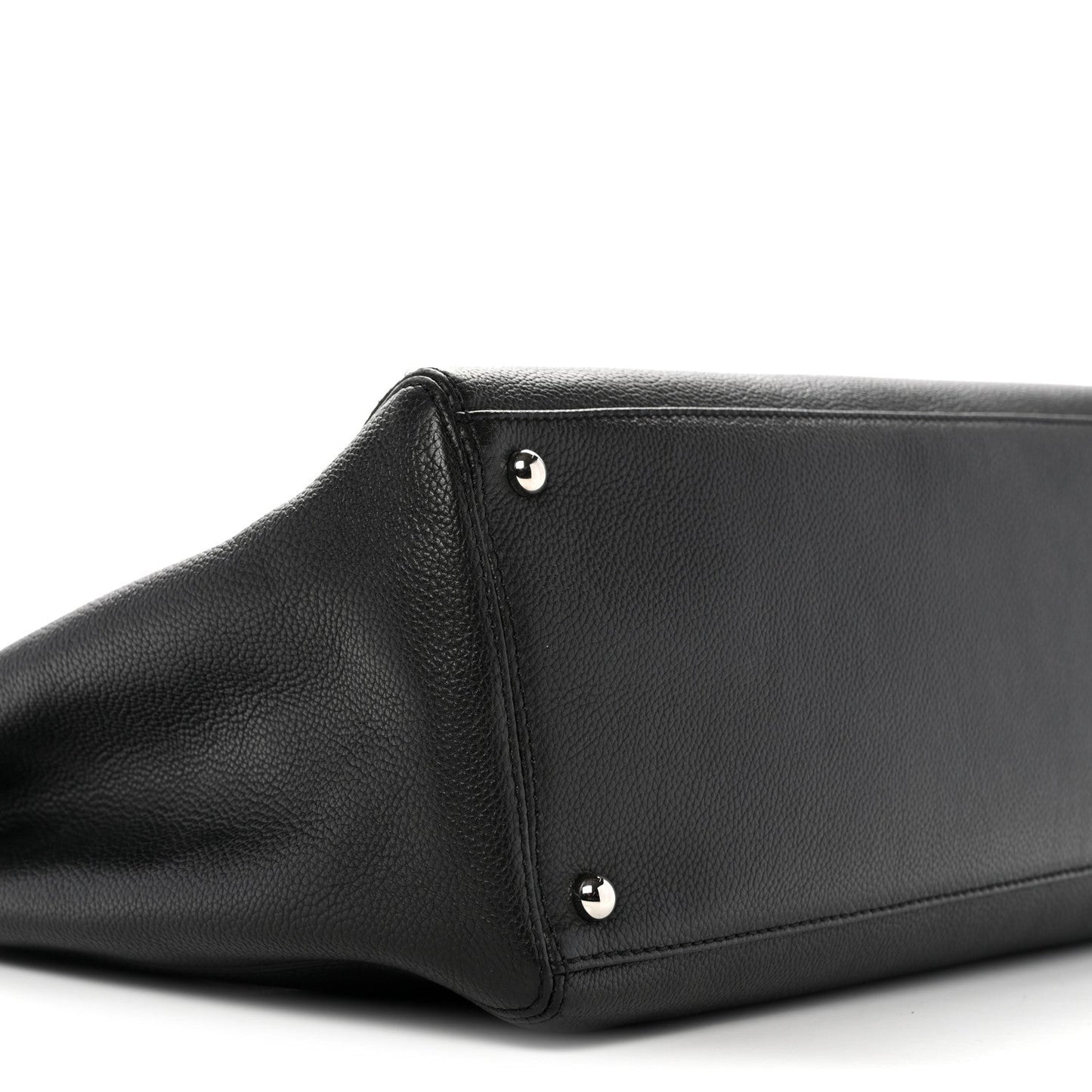 Calfskin Cerf Executive Shopper Tote Black
