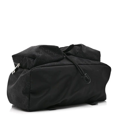 Nylon Monogram Small Single Buckle Backpack Black