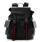 Soft GG Supreme Monogram Calfskin Web Double Buckle Backpack Black