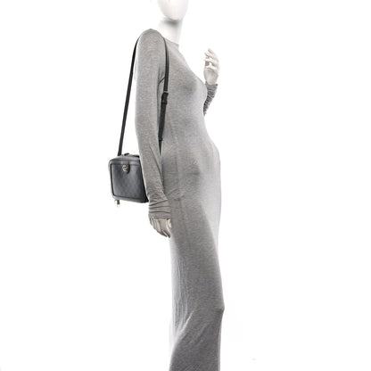 GG Supreme Monogram Textured Dollar Calfskin Small Ophidia Top Handle Shoulder Bag  Grey Black Graphite Grey