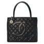 Caviar Quilted Medallion Tote Black
