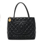 Caviar Quilted Medallion Tote Black