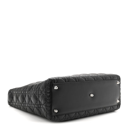 Lambskin Cannage Large Lady Dior Black