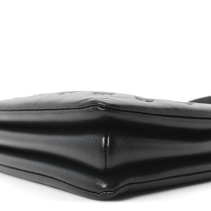 Lambskin Embossed Monogram Coussin PM Black