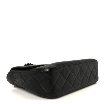 Caviar Quilted Jumbo Single Flap Black
