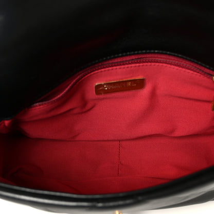 Lambskin Quilted Medium Chanel 19 Flap Black