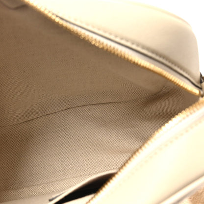 Sakai Be Green Calfskin Diagonal Stitched Small Blondie Shoulder Bag Mystic White