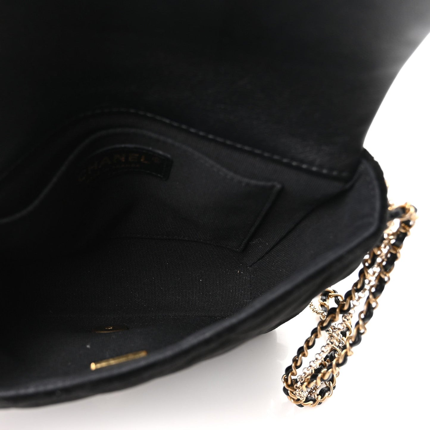 Velvet Quilted Crush On Chains Flap Bag Black