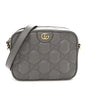 Calfskin GG Matelasse Shoulder Bag Dusty Grey Natural