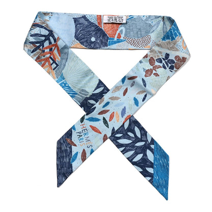 Silk Chacun Fait Son Nid Twilly Cobalt Marine Etoupe
