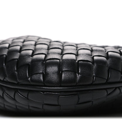Nappa Intrecciato Baby Veneta Hobo Black