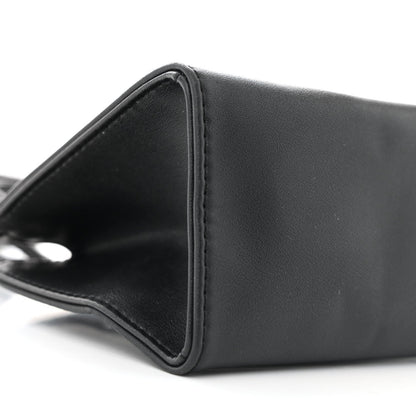 Vegan Leather Small Shopping Bag Black