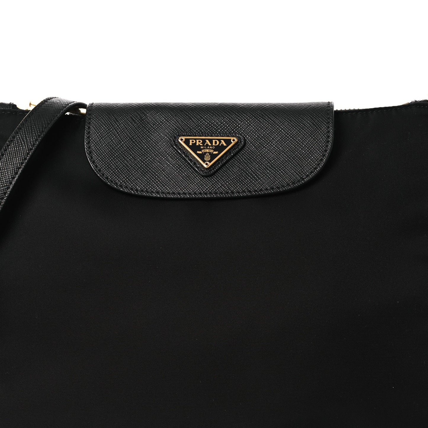 Tessuto Nylon Saffiano Crossbody Bag Black