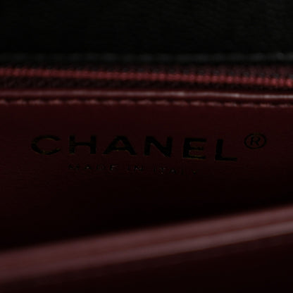 Caviar Quilted Mini Coco Handle Flap Black