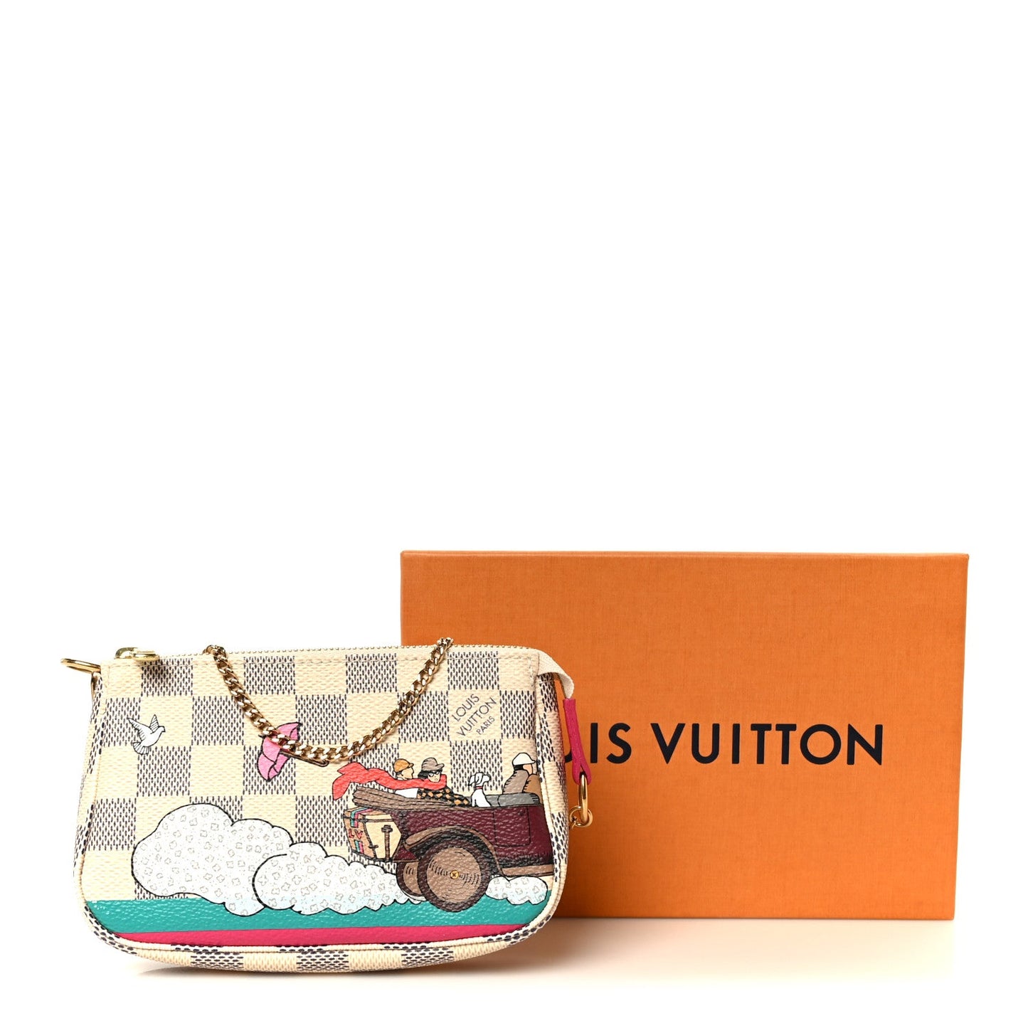 Damier Azur 2015 Christmas Animation Mini Pochette Accessories
