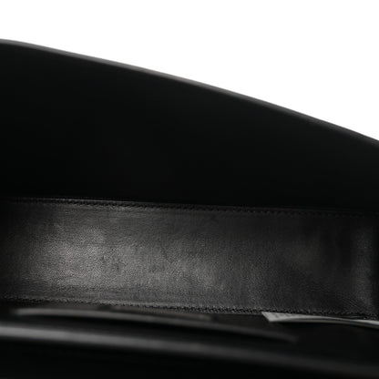 Calfskin Medallion Tribute Shoulder Bag  Black