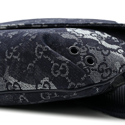 Denim Monogram Web Belt Bag Blue Multicolor