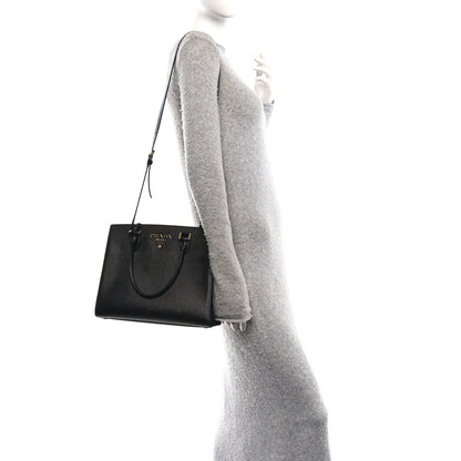 Saffiano Soft Calfskin Large Tote Black