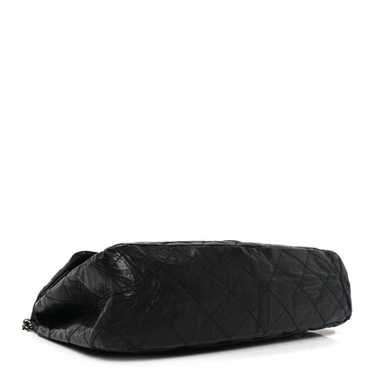 Aged Calfskin Quilted 2.55 Reissue 226 Flap Black