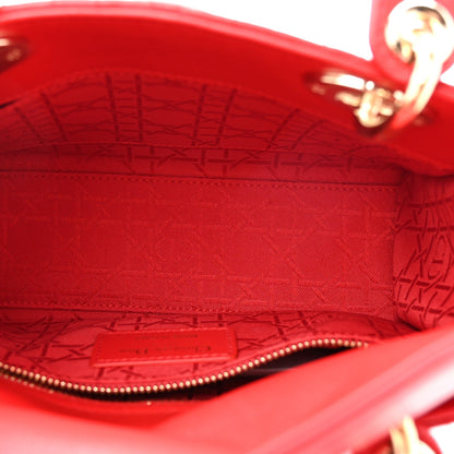 Lambskin Cannage Small My ABCDior Lady Dior Red