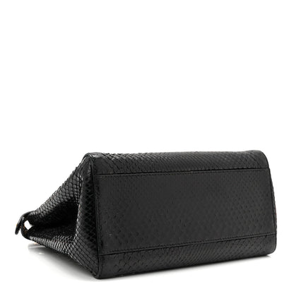 Snakeskin Nappa Mini Peekaboo Iconic Satchel Black