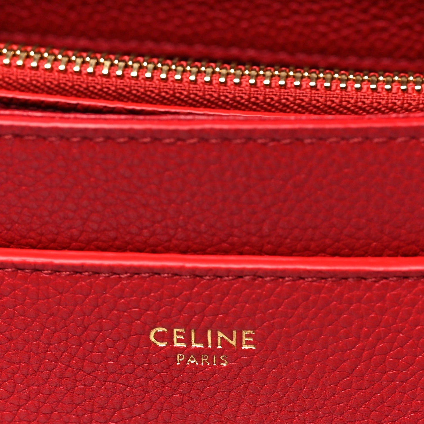 Grained Calfskin Small 16 Top Handle Bag Red
