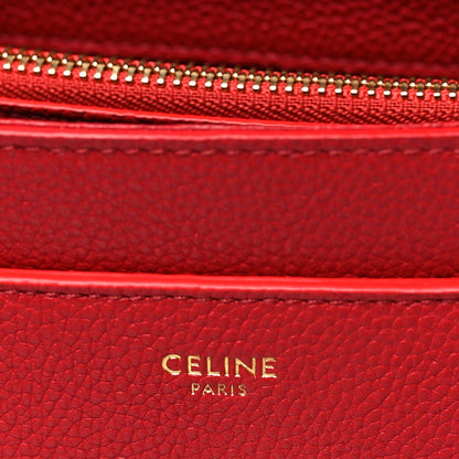 Grained Calfskin Small 16 Top Handle Bag Red