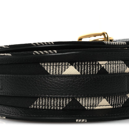 Jacquard Check Rocking Horse Crossbody Black