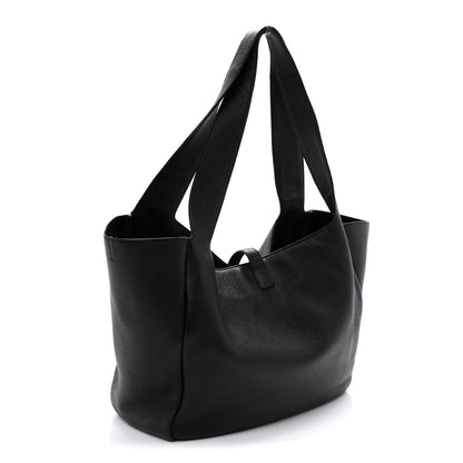 Grained Deerskin Bea Tote Black