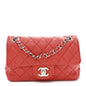 Lambskin Quilted Mini Rectangular Flap Red