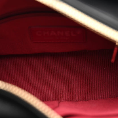 Aged Calfskin Quilted Small Gabrielle Logo Hobo Black