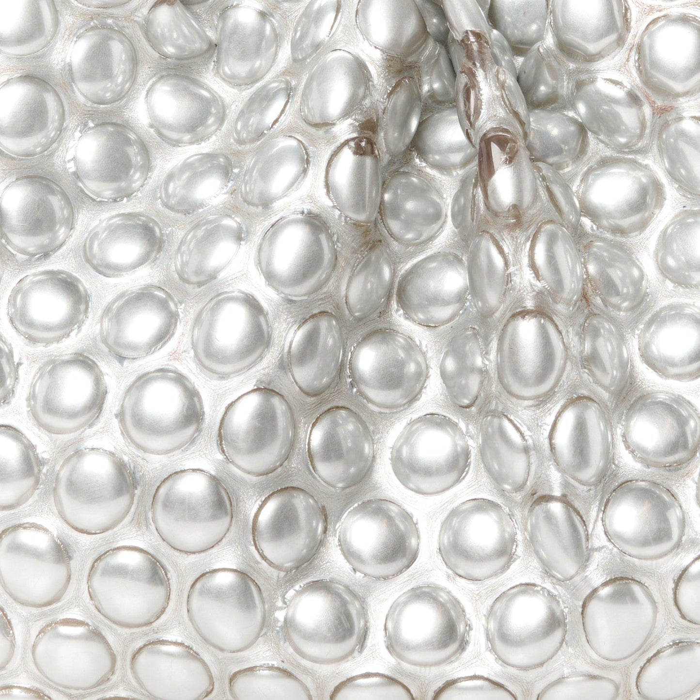 Metallic Fabric Bubble Wrap The Mini Pouch Silver